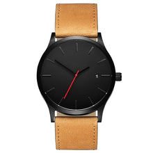 Load image into Gallery viewer, Men Fashion Artificial Leather Wristband Ultra-thin Round Dial 4cm/1.57inch Quartz Pin-Buckle Watch Casual