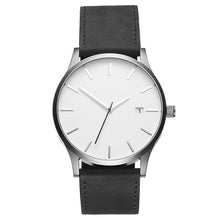 Load image into Gallery viewer, Men Fashion Artificial Leather Wristband Ultra-thin Round Dial 4cm/1.57inch Quartz Pin-Buckle Watch Casual